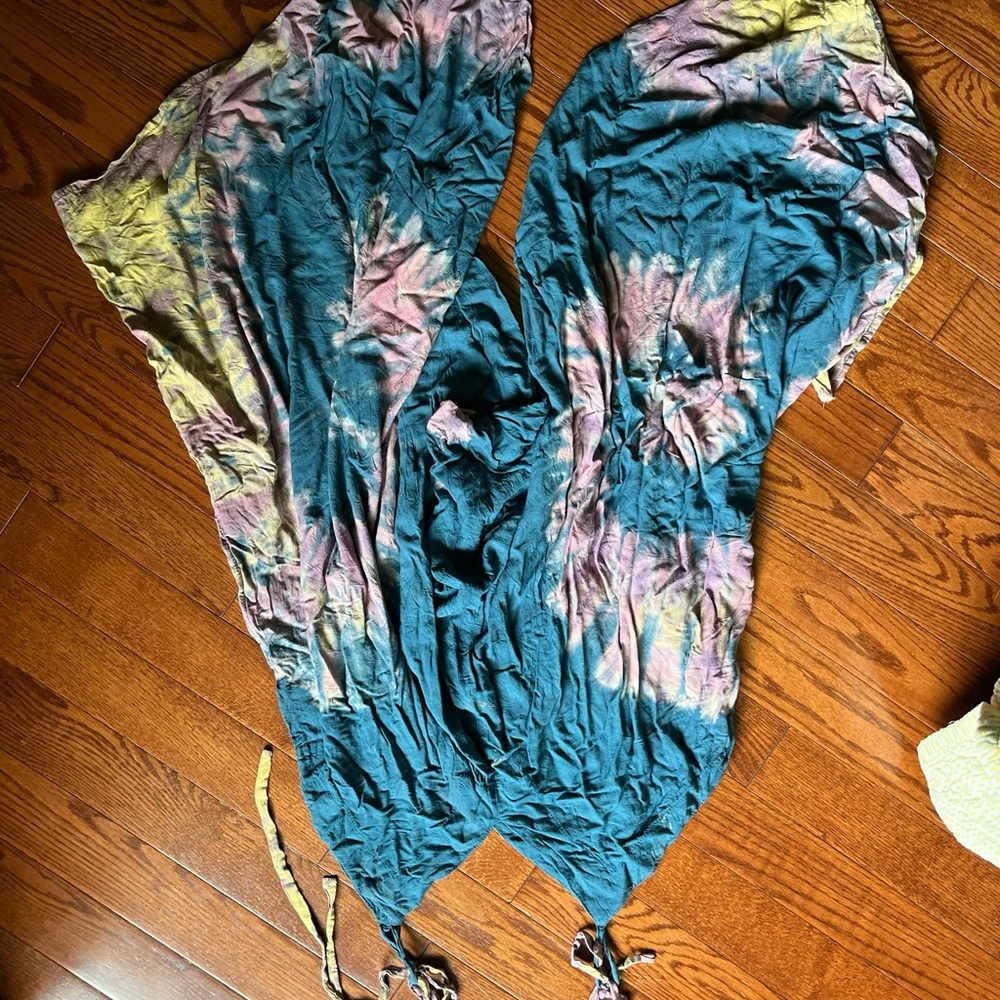 Tie-Dye Jumpsuit in Teal and Yellow